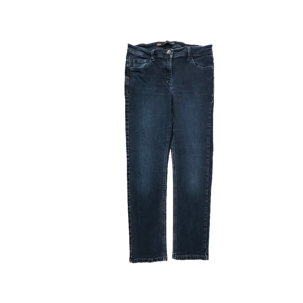 Next Slim Jeans Women 12 Dark Wash Blue Denim Mid Rise 687-405-239